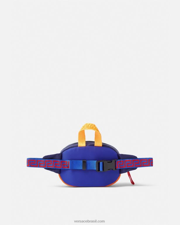 bolsas P2TX2075 Versace bolsa de cinto upcycle greca Preto Azul crianças