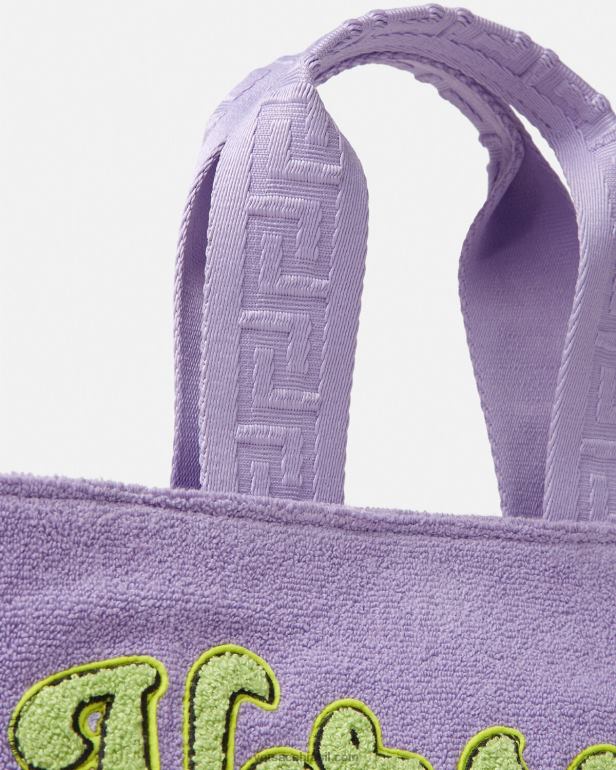 bolsas P2TX2076 Versace sacola de toalha com logotipo lilás crianças