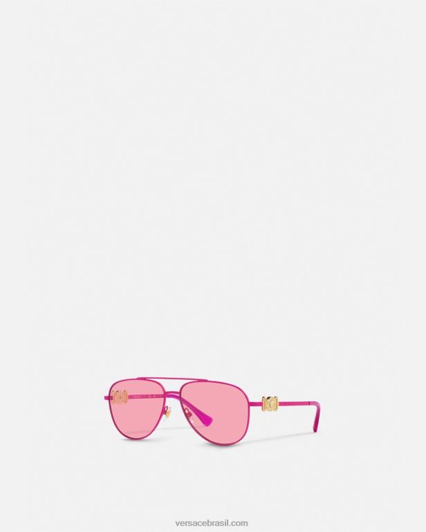 acessórios P2TX2058 Versace óculos de sol aviador medusa roxo crianças