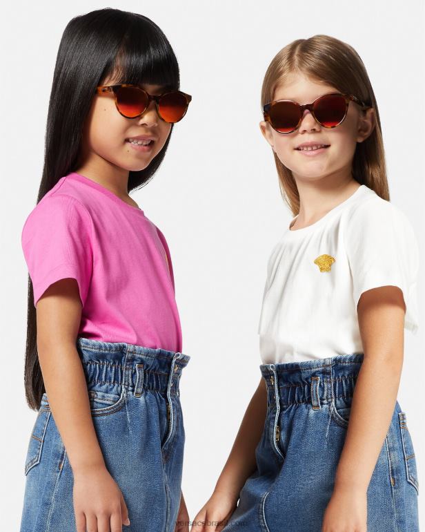 acessórios P2TX2080 Versace óculos de sol com logotipo Havana crianças