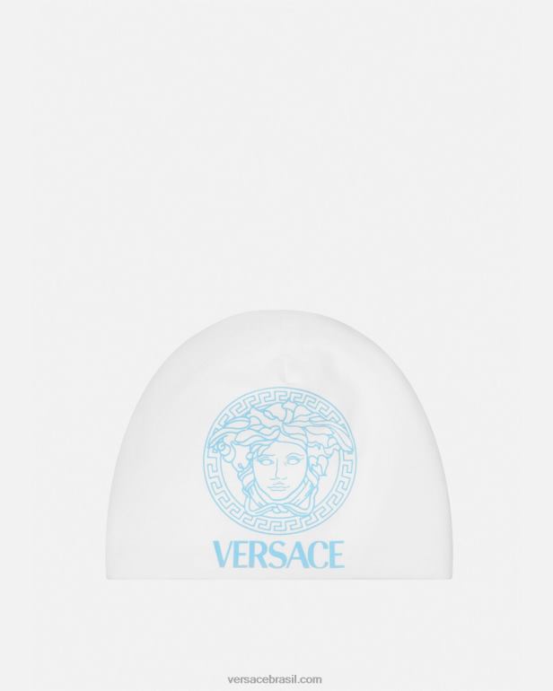 acessórios P2TX1816 Versace boné de bebê medusa Branco azulado crianças