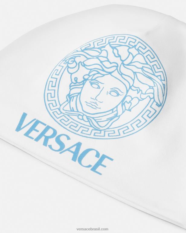 acessórios P2TX1816 Versace boné de bebê medusa Branco azulado crianças
