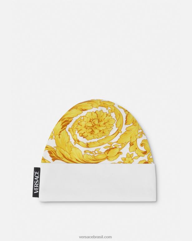 acessórios P2TX1820 Versace boné barocco bebê ouro Branco crianças