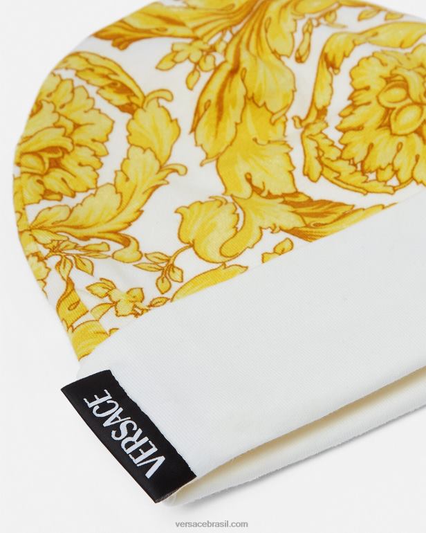 acessórios P2TX1820 Versace boné barocco bebê ouro Branco crianças
