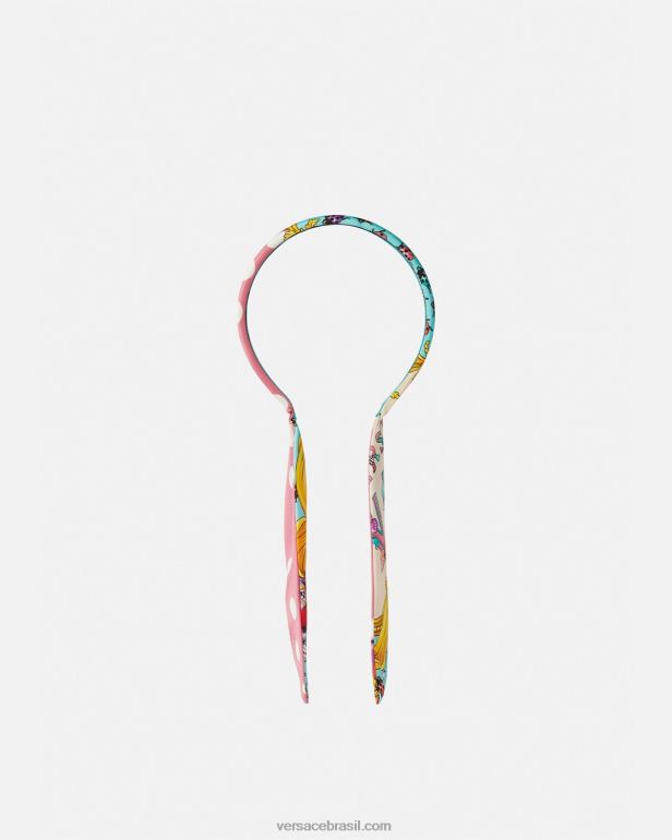 acessórios P2TX2060 Versace bandana de borboletas rosa e branco crianças