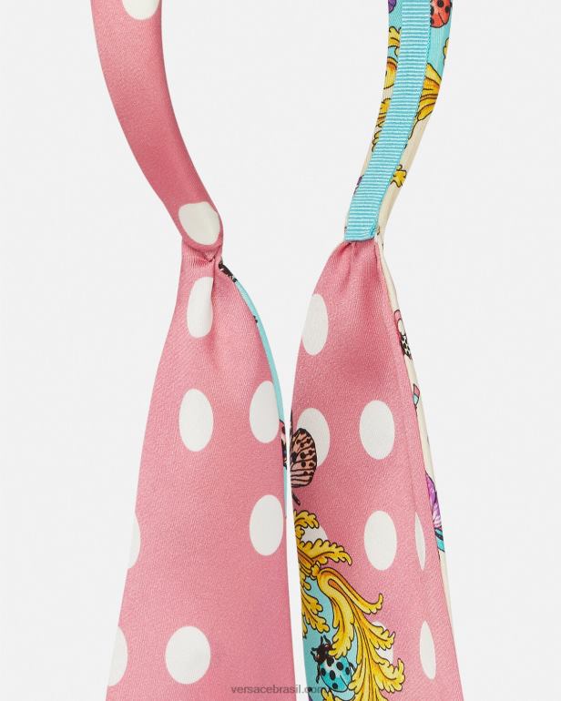 acessórios P2TX2060 Versace bandana de borboletas rosa e branco crianças