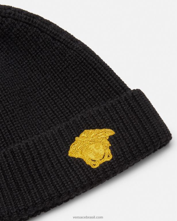 acessórios P2TX2073 Versace gorro medusa preto crianças