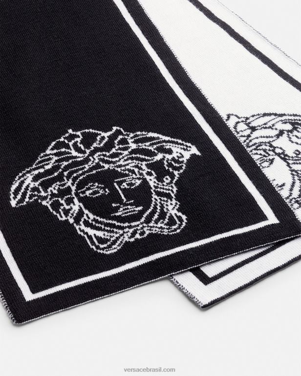acessórios P2TX2077 Versace lenço com logo medusa preto crianças