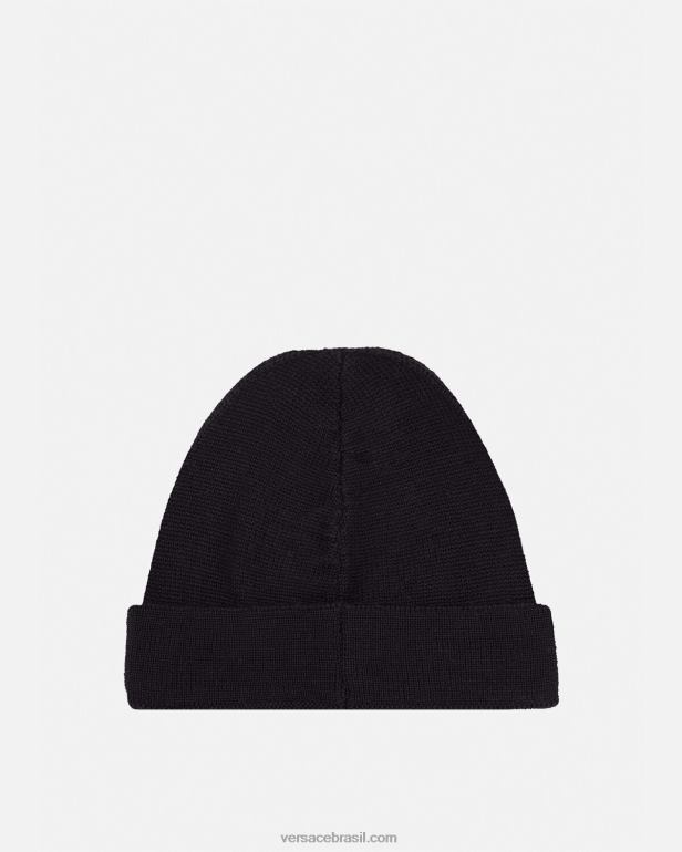 acessórios P2TX2078 Versace gorro com logo medusa preto crianças