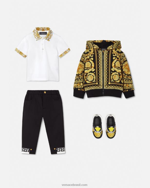 roupas P2TX1906 Versace calça greca bebê preto crianças