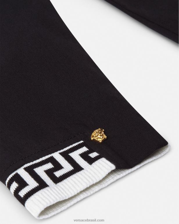 roupas P2TX1906 Versace calça greca bebê preto crianças