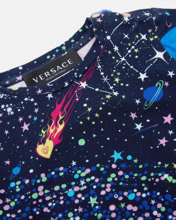 roupas P2TX1852 Versace camiseta infantil galáxia medusa imprimir crianças