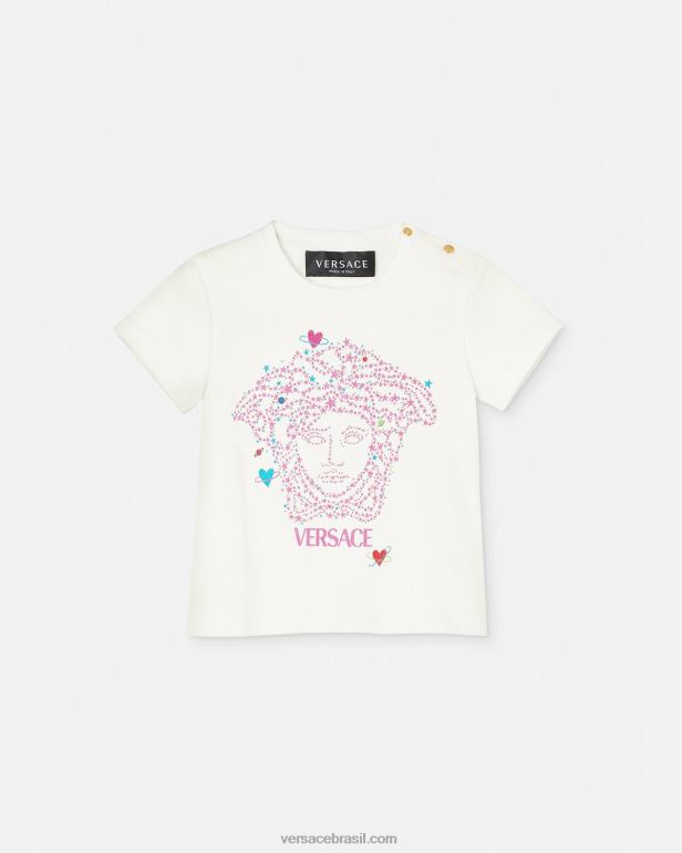 roupas P2TX1853 Versace camiseta medusa bebê branco e estampado crianças