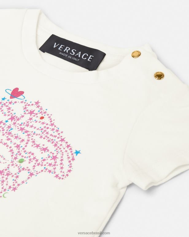 roupas P2TX1853 Versace camiseta medusa bebê branco e estampado crianças