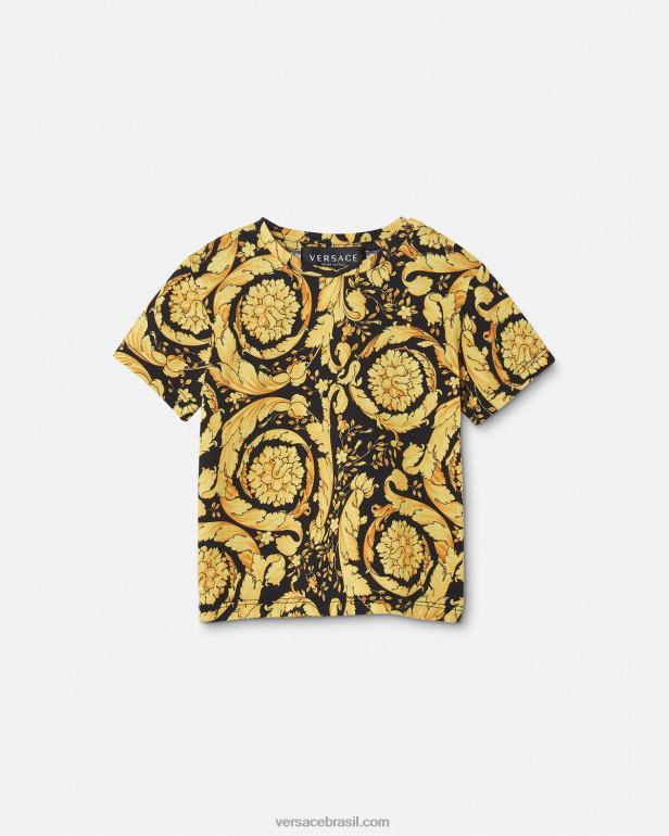 roupas P2TX1859 Versace camiseta barocco bebê imprimir crianças