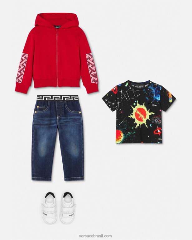 roupas P2TX1882 Versace camiseta galáxia bebê imprimir crianças