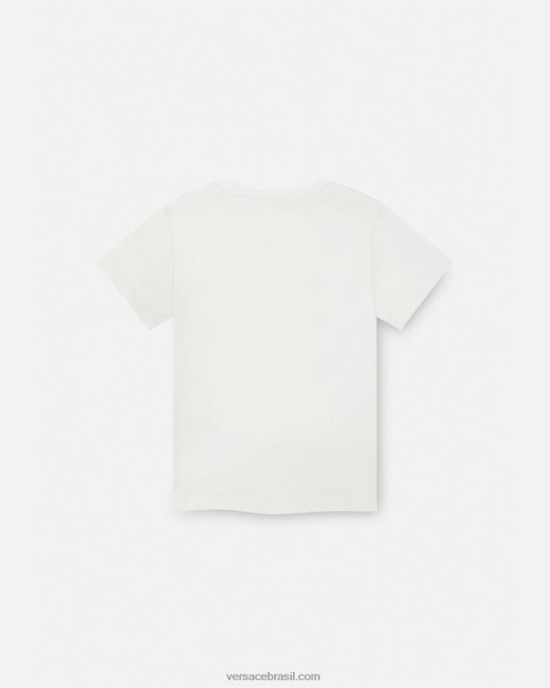 roupas P2TX1964 Versace camiseta medusa de cristal branco crianças