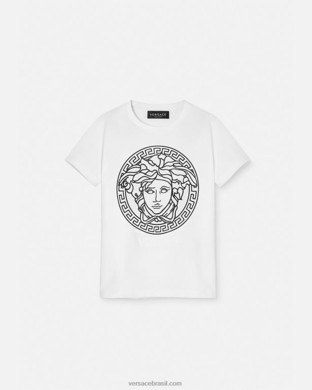 roupas P2TX1966 Versace camiseta medusa Preto branco crianças