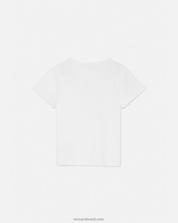 roupas P2TX2003 Versace camiseta orquídea medusa branco e estampado crianças