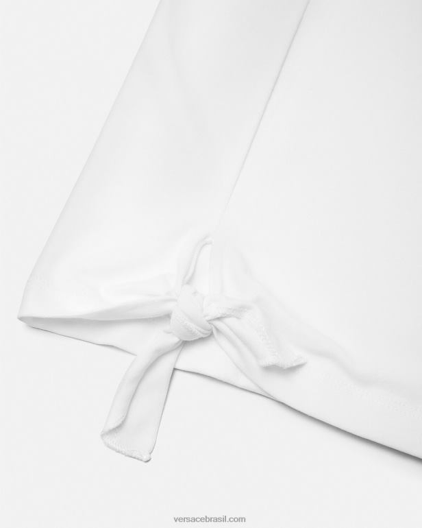 roupas P2TX2003 Versace camiseta orquídea medusa branco e estampado crianças