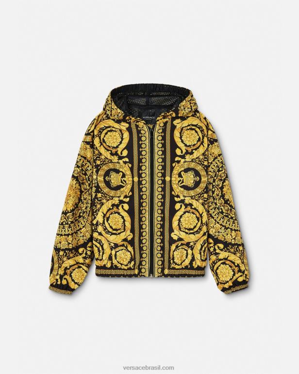 roupas P2TX1983 Versace jaqueta corta vento barroco imprimir crianças