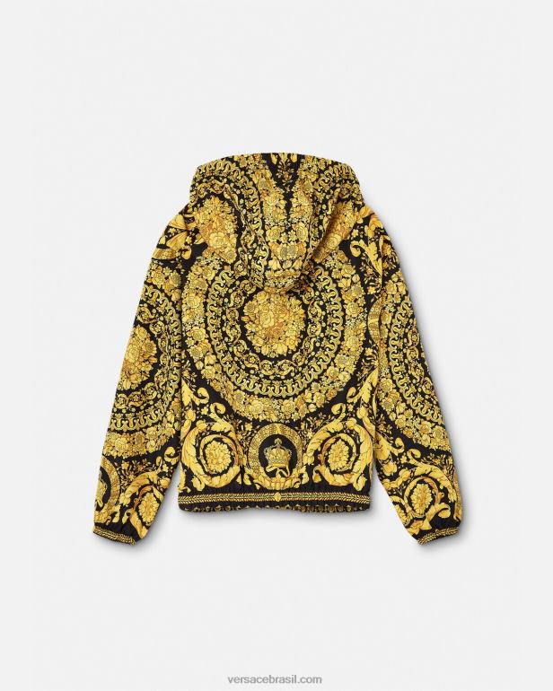 roupas P2TX1983 Versace jaqueta corta vento barroco imprimir crianças