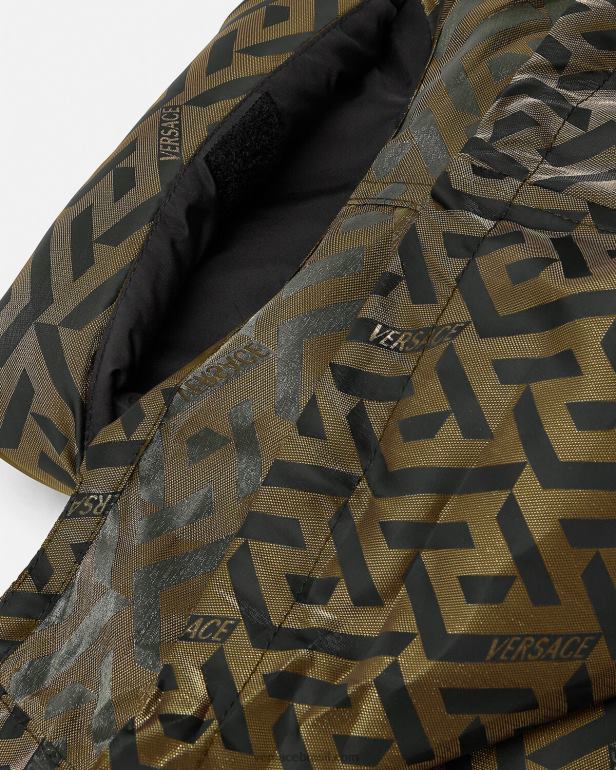 roupas P2TX2117 Versace colete puffer la greca preto crianças