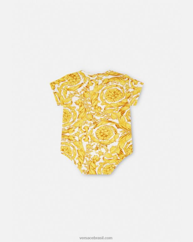 roupas P2TX1829 Versace macaquinho barroco para bebe imprimir crianças