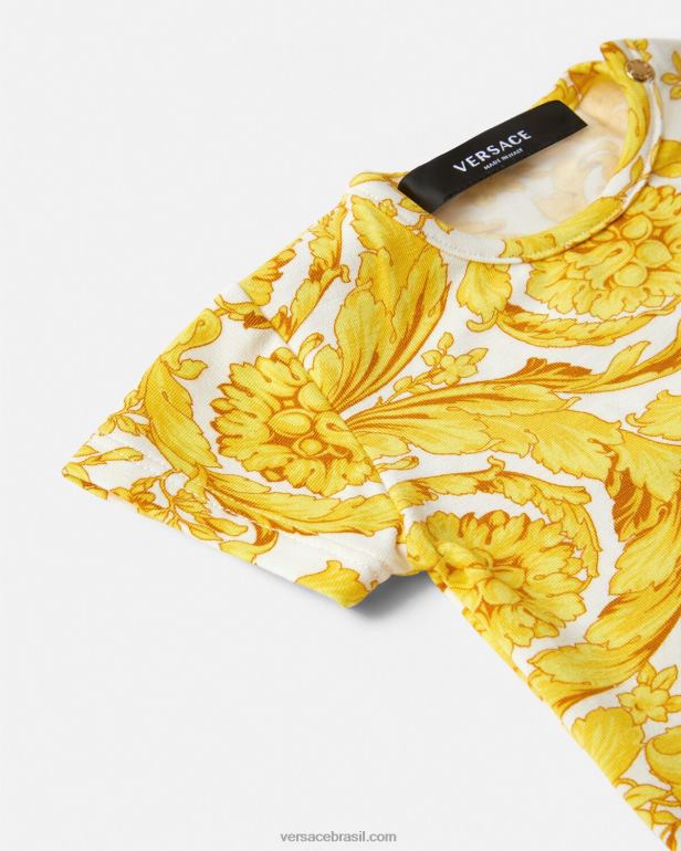 roupas P2TX1829 Versace macaquinho barroco para bebe imprimir crianças