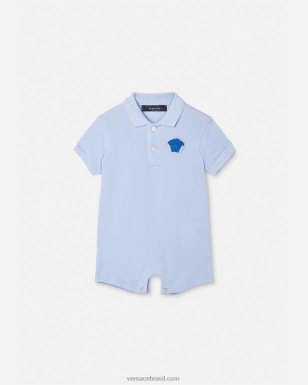 roupas P2TX1833 Versace macacão de bebê medusa azul claro crianças