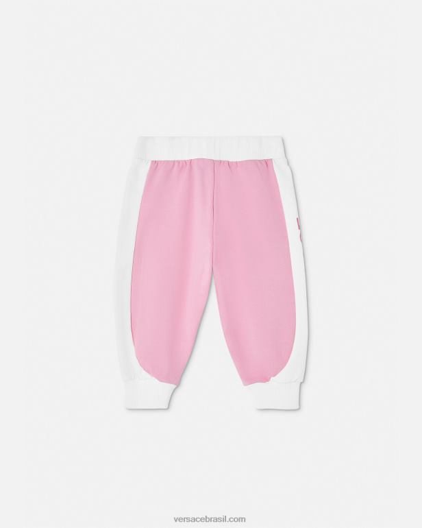 roupas P2TX1857 Versace calça de moletom com logo para bebê 6p910 crianças