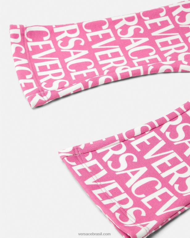 roupas P2TX1873 Versace calça de moletom para bebê rosa e estampado crianças