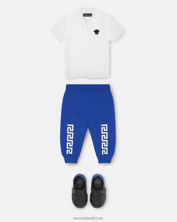 roupas P2TX1890 Versace calça greca bebê azul crianças