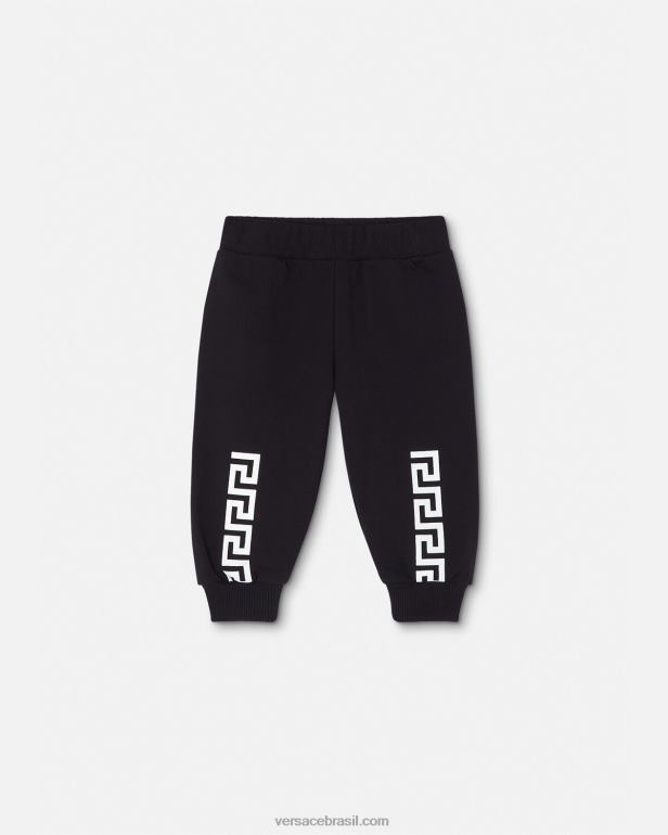 roupas P2TX1907 Versace calça greca bebê preto crianças