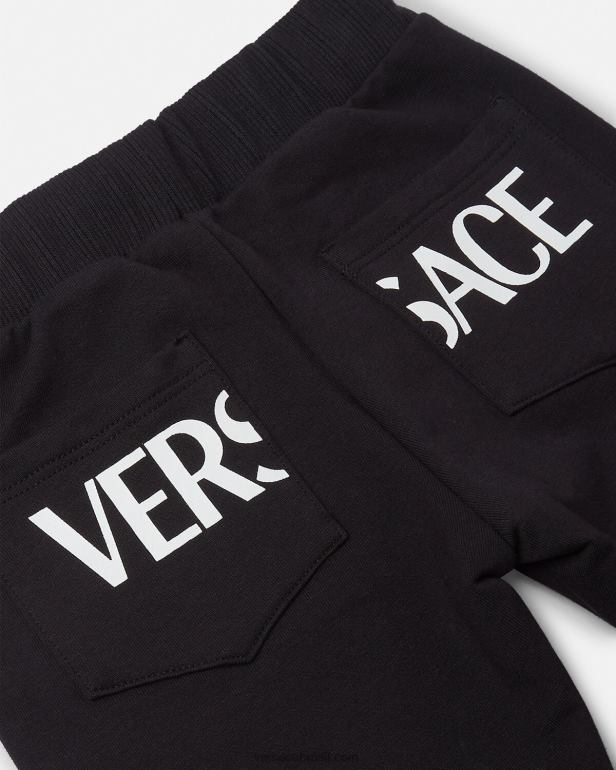 roupas P2TX1907 Versace calça greca bebê preto crianças