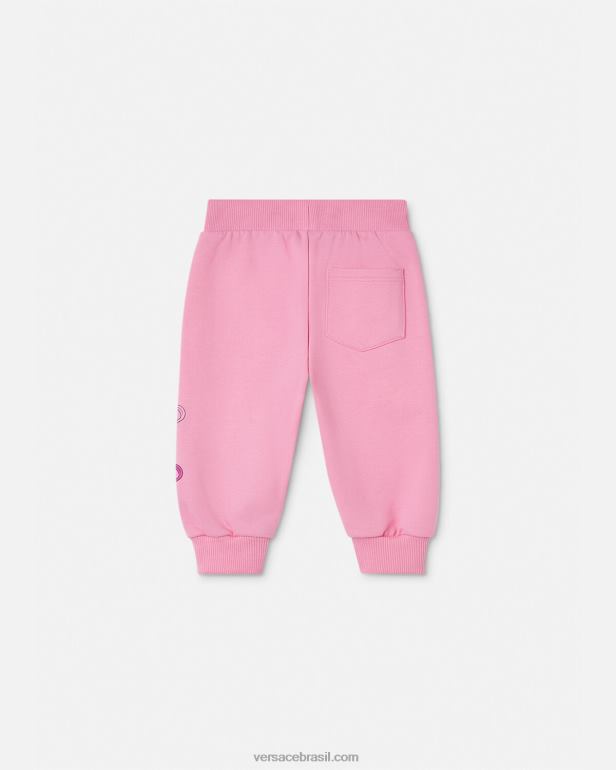 roupas P2TX1917 Versace alfinete de segurança calça de moletom para bebê rosa crianças