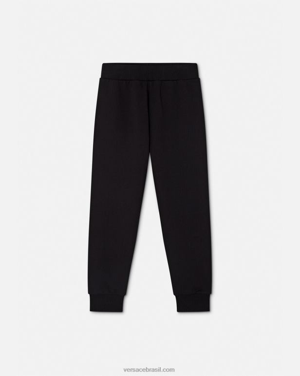 roupas P2TX1967 Versace calça de moletom medusa preto crianças