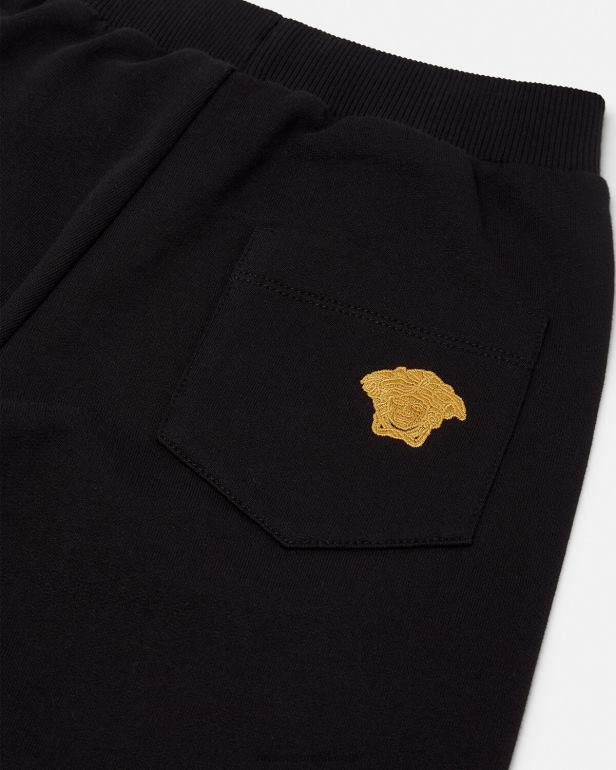 roupas P2TX1967 Versace calça de moletom medusa preto crianças