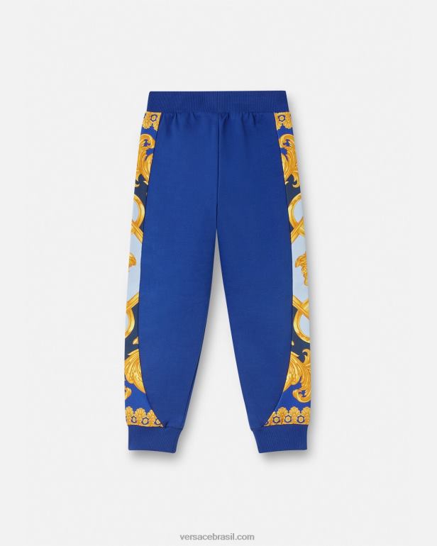 roupas P2TX2110 Versace calça barocco 660 azul e estampado crianças