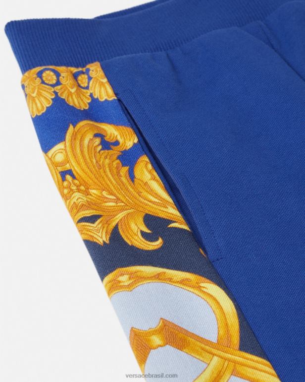 roupas P2TX2110 Versace calça barocco 660 azul e estampado crianças