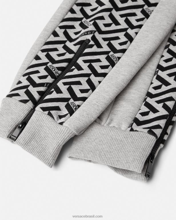 roupas P2TX2114 Versace calça la greca cinza crianças