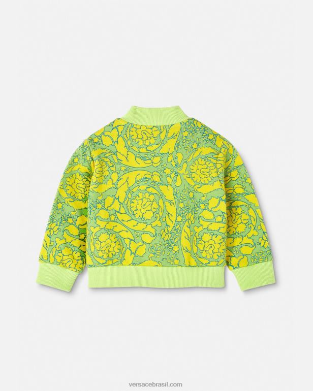 roupas P2TX1880 Versace moletom bebê silhueta barocco imprimir crianças