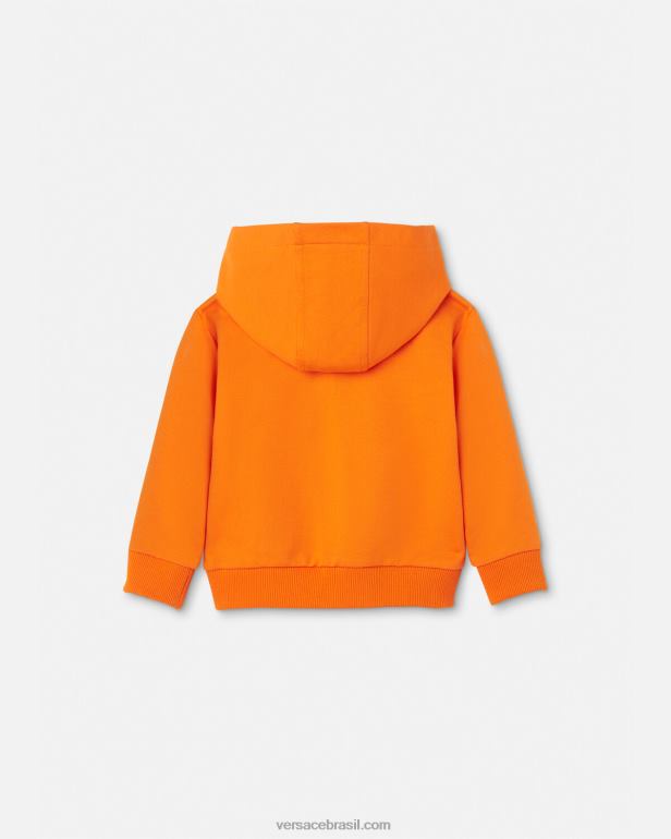 roupas P2TX1918 Versace alfinete de segurança com capuz para bebê laranja crianças