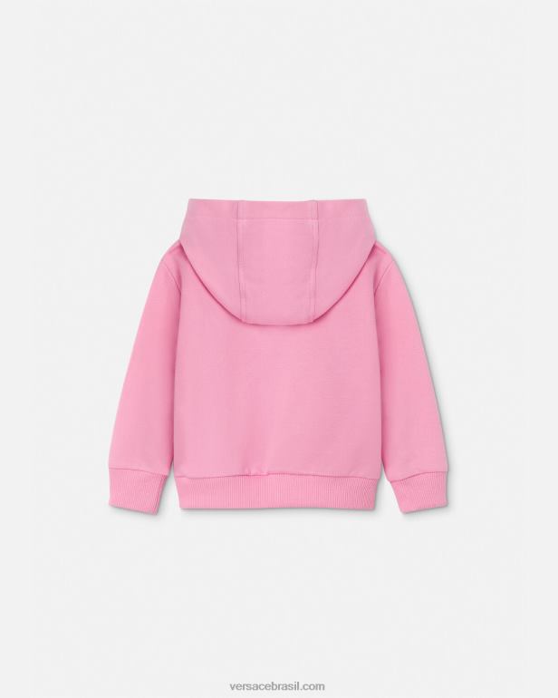 roupas P2TX1919 Versace alfinete de segurança com capuz para bebê rosa crianças