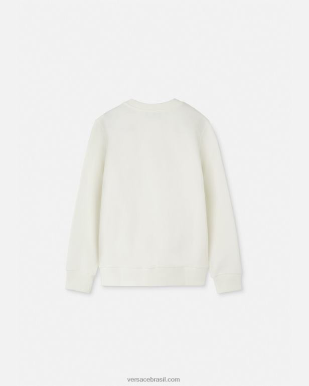 roupas P2TX1962 Versace moletom medusa com tachas branco crianças