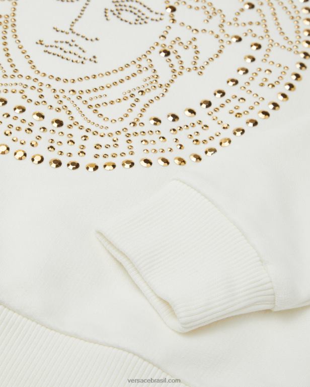 roupas P2TX1962 Versace moletom medusa com tachas branco crianças