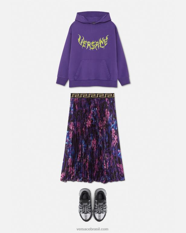 roupas P2TX2005 Versace moletom com logotipo tolet crianças