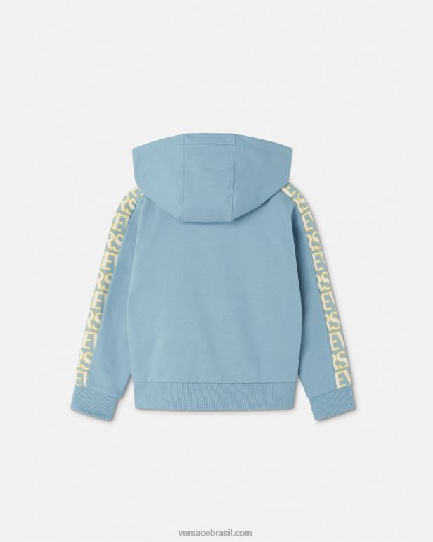 roupas P2TX2083 Versace moletom com capuz azul claro crianças
