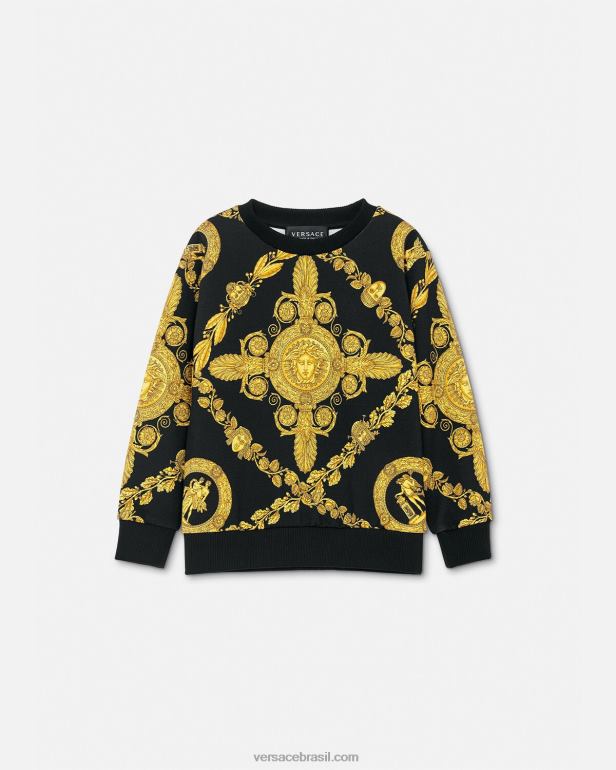 roupas P2TX2125 Versace moletom barroco maschera imprimir crianças