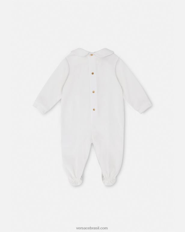 roupas P2TX1823 Versace pijama bebê medusa ouro Branco crianças